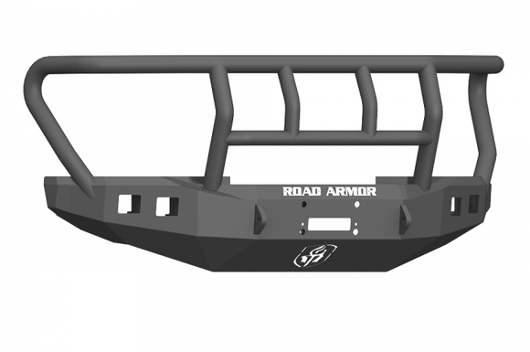 Road Armor 17-20 Ford F-250 Stealth Wide Fender Front Winch Bumper w/Titan II Guard - Tex Blk