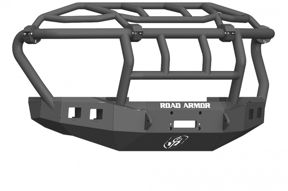 Road Armor 17-20 Ford F-250 Stealth Wide Fender Front Winch Bumper w/Intimidator Guard - Tex Blk