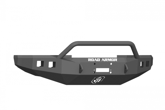 Road Armor 17-20 Ford F-250 Stealth Wide Fender Front Winch Bumper w/Pre-Runner Guard - Tex Blk