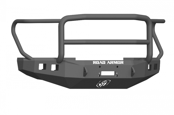 Road Armor 17-20 Ford F-250 Stealth Front Winch Bumper w/Lonestar Guard - Tex Blk