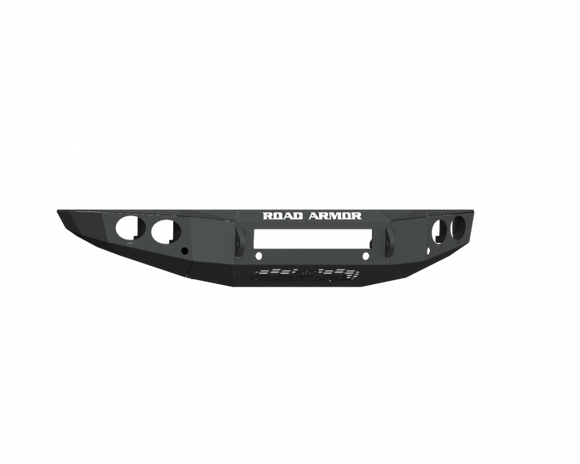 Road Armor 19-20 Ford Ranger Stealth Front Non-Winch Bumper w/Round Light Pods - Tex Blk