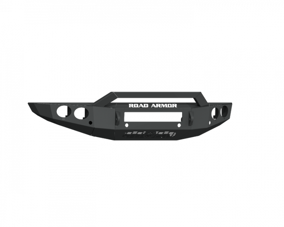 Road Armor 19-20 Ford Ranger Stealth Front Bumper w/Round Light Pods/Pre-Runner Guard - Tex Blk