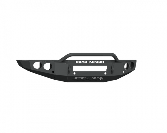 Road Armor 19-20 Ford Ranger Stealth Front Bumper w/Round Light Pods/Pre-Runner Guard - Tex Blk