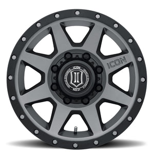 ICON Rebound HD 18x9 8x170 6mm Offset 5.25in BS 125mm Bore Titanium Wheel