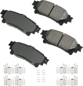 AKEBONO Pro-ACT Ultra-Premium Ceramic Rear Brake Pads 2013-2015 Lexus IS250