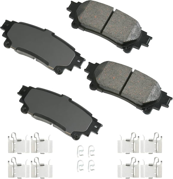 AKEBONO Pro-ACT Ultra-Premium Ceramic Rear Brake Pads 2013-2015 Lexus IS250