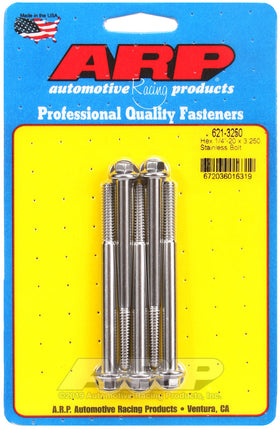 1/4-20 X 3.250 SS HEX 5PK