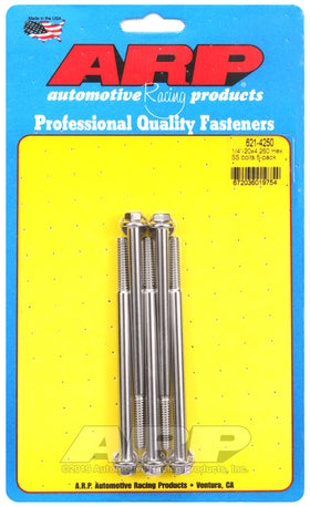 ARP 1/4-20 x 4.250in UHL Hex Stainless Steel Bolts (5/pkg)