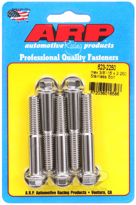 3/8-16 X 2.250 SS 3/8 HEX 5PK