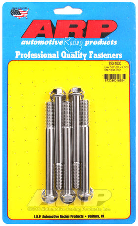 3/8-16 X 4.000 SS 3/8 HEX 5PK