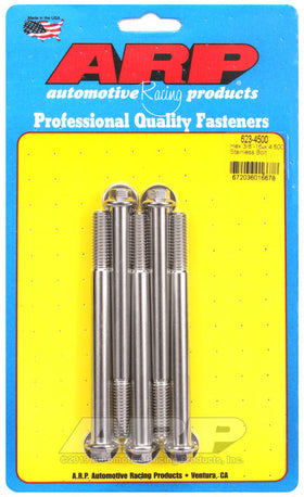 3/8-16 X 4.500 SS 3/8 HEX 5PK