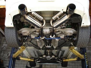 HKS Dual Hi-Power Titanium Tip Catback Exhaust | 03-07 Infiniti G35 - 0