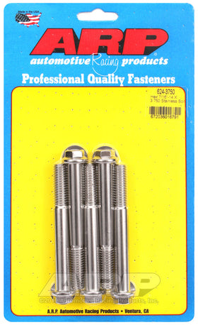 7/16-14 X 3.750 SS HEX 5PK
