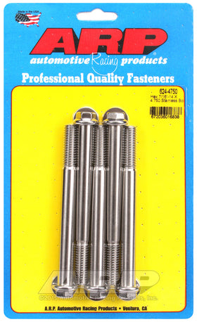7/16-14 X 4.750 SS HEX 5PK