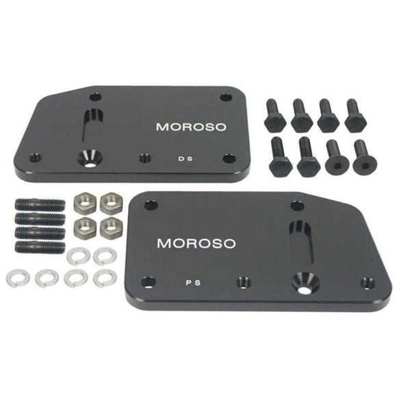Moroso GM LS-1 Motor Mount Adapter Plate w/Hardware - Steel - 2 Pack