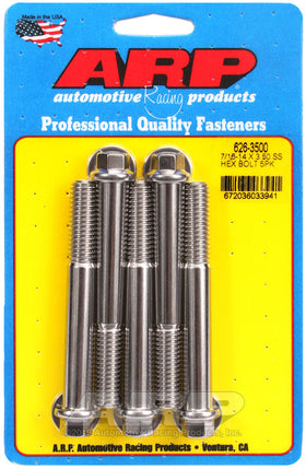 ARP 7/16-14 x 3.500 Hex SS Bolts (5/pkg)