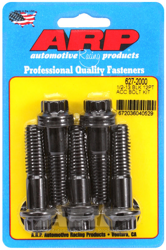 ARP 1/2-13in x 2.000in 12pt Black Oxide Bolts (5/pkg)