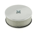 Mr. Gasket Air Cleaner - 6-1/2 Inch Diameter, 2-7/16 Inch Tall - Chrome-1