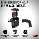Cold Air Intake System - High-flow Air Filter, Roto-mold Tube - RAM 2500 L6-6.7L DSL-4