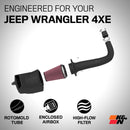 Cold Air Intake System - High-flow Air Filter, Roto-mold Tube - JEEP WRANGLER 4XE L4-2.0L HYBRID-6