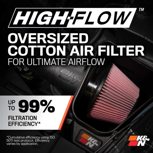 Cold Air Intake System - High-flow Air Filter, Roto-mold Tube - FORD MUSTANG GT V8-5.0L F/I