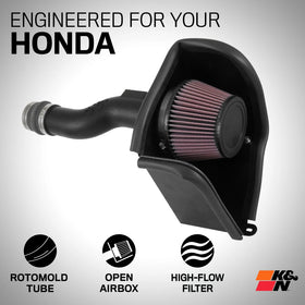 Cold Air Intake - High-flow, Roto-mold Tube - HONDA CIVIC L4-1.5L - 0