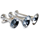 Kleinn Chrome Triple Horn/ 14.75In/ 13In/9.5In - Chrome-Plated Spun Copper-1