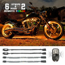 XK Glow Flex Strips 7 Color LED Accent Light Motorcycle/ATV Kit (8xCompact Pods + 4x10In)-1