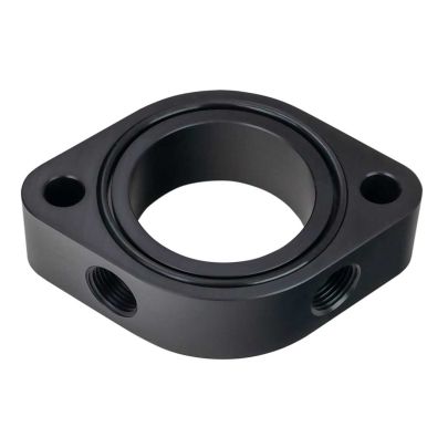 THERMOSTAT SPACER, SMALL BLOCK, BIG BLOCK INTAKES, BLACK ANODIZED