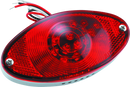 Bikers Choice Chrome LED Cateye Taillight Red Lens DOT Universal-1