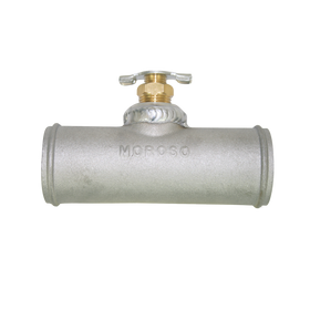 Moroso Radiator Hose Bleed/Drain - 3/8in Petcock - 1-1/2in to 1-1/2in Hose - Cast Aluminum