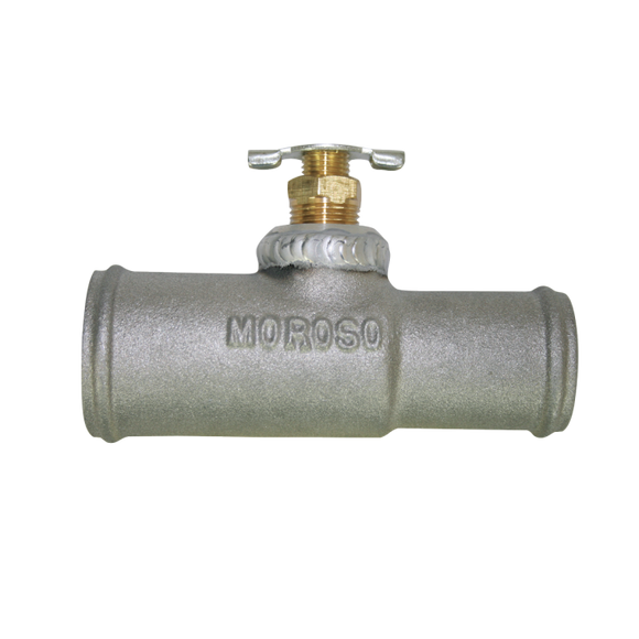 Moroso Radiator Hose Bleed/Drain - 3/8in Petcock - 1-1/2in To 1-1/4in Hose - Cast Aluminum