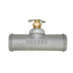 Moroso Radiator Hose Bleed/Drain - 3/8in Petcock - 1-1/4in To 1-1/4in Hose - Cast Aluminum