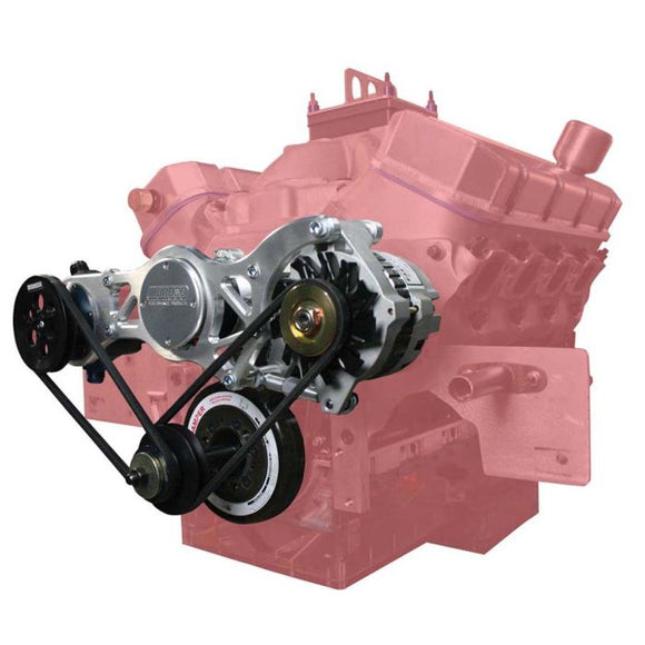 Moroso Chevrolet Big Block Alternator & Vacuum Pump Mount - Moroso Water Pump - 130mm Alternator