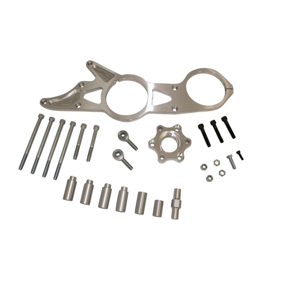 Moroso GM LS (w/Front Drive) Alternator & Vacuum Pump Mount - Moroso Water Pump - 93mm Alternator