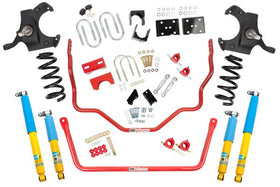 UMI Performance 73-87 GM C10 Handling and Lowering Kit Stage 2 4.5inF/6inR UMI Shocks - Red