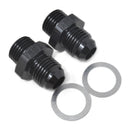 Russell Performance -6 AN Carb Adapter Fittings (2 pcs.) (Black)-2