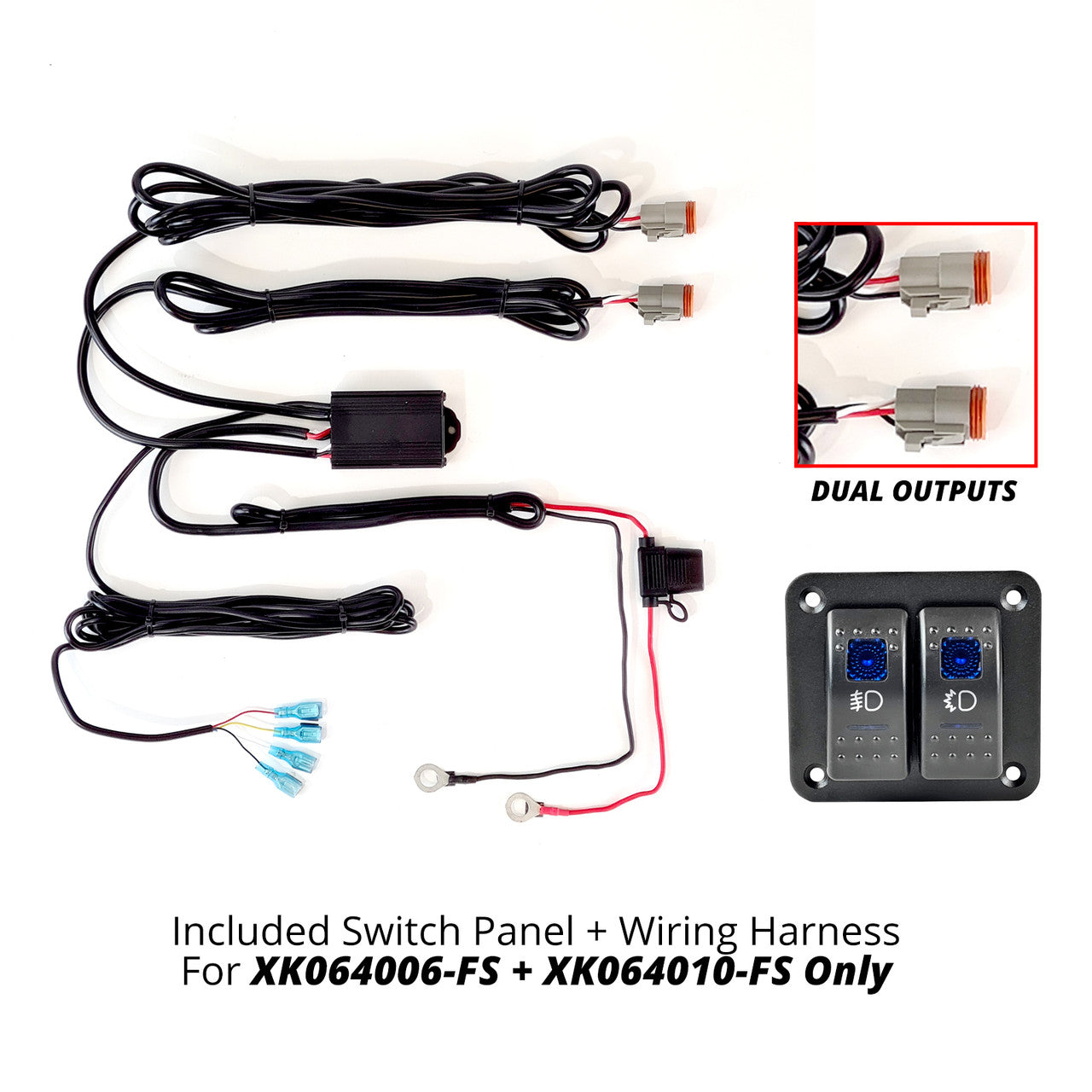 XK Glow Razor Light Bar Fog + Strobe Kit 10in - 0