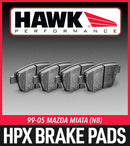 Hawk 01-02 Miata w/ Sport Suspension HPX Motorsports Rear Brake Pads (D891)-1