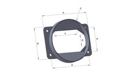 Vibrant MAF Sensor Adapter Plate for Mitsubishi applications use w/ 4.5in Inlet I.D. filters only - 0