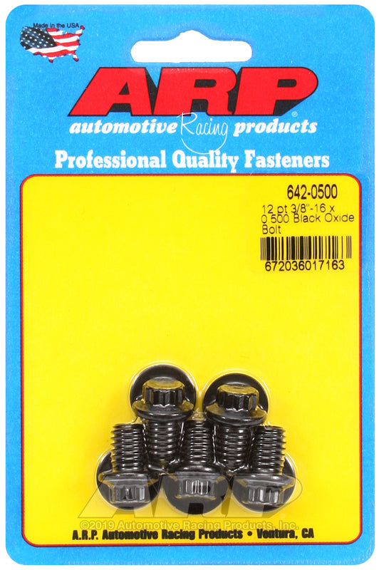 3/8-16 X 0.500 BLK 3/812PT 5PK