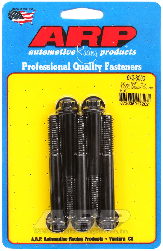 3/8-16 X 3.000 BLK 3/8 12PT 5P