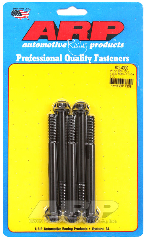 3/8-16 X 4.000 BLK 3/812PT 5PK