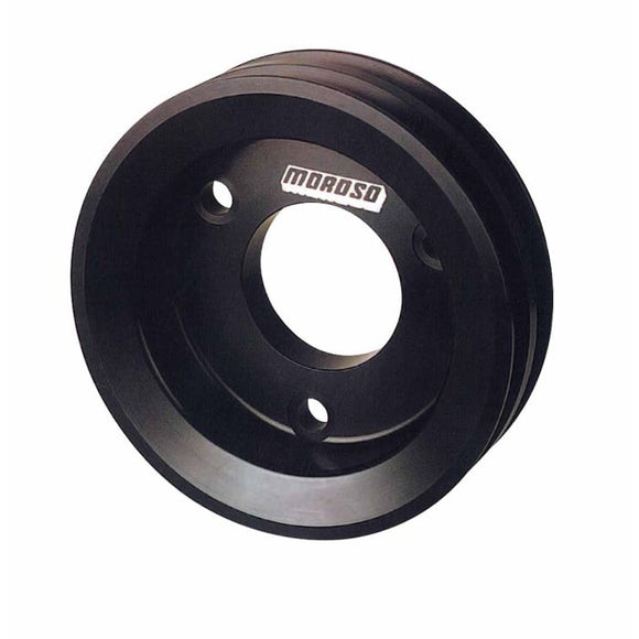 Moroso Chevrolet Big Block (w/Short Pump) Crankshaft Pulley - Double Groove - Billet Aluminum