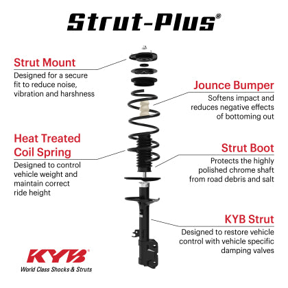 KYB Shocks & Struts Strut-Plus Front Right 14-18 Toyota Corolla