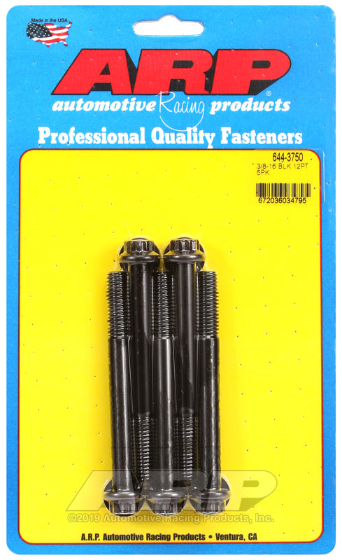 3/8-16 X 3.750 BLK 12PT 5PK