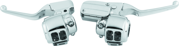 Bikers Choice 08-13 Touring Chrome Handlebar Control Kit W/O Switches FLT 11/16 Bore