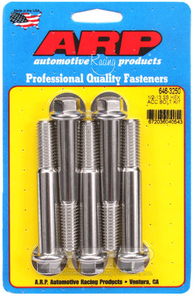 1/2-13 X 3.250 SS HEX 5PK