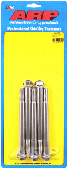 1/2-13 X 5.750 SS HEX 5PK