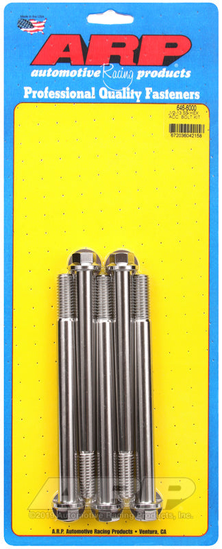 1/2-13 X 6.000 SS HEX 5PK